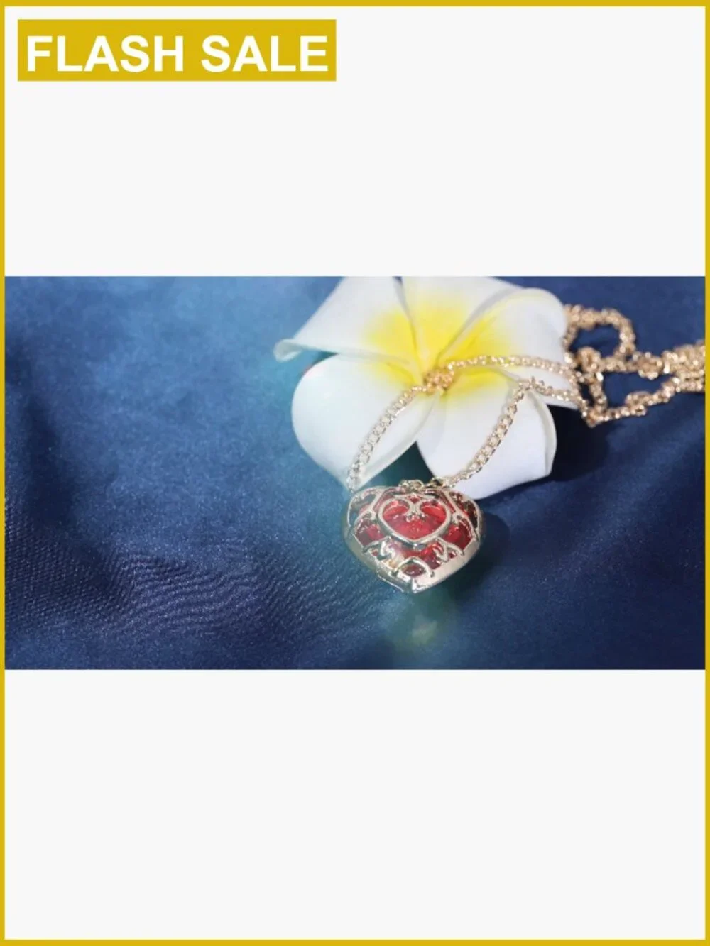 Heart Pendant Necklace Cosplay Gift Adjustable Chain
